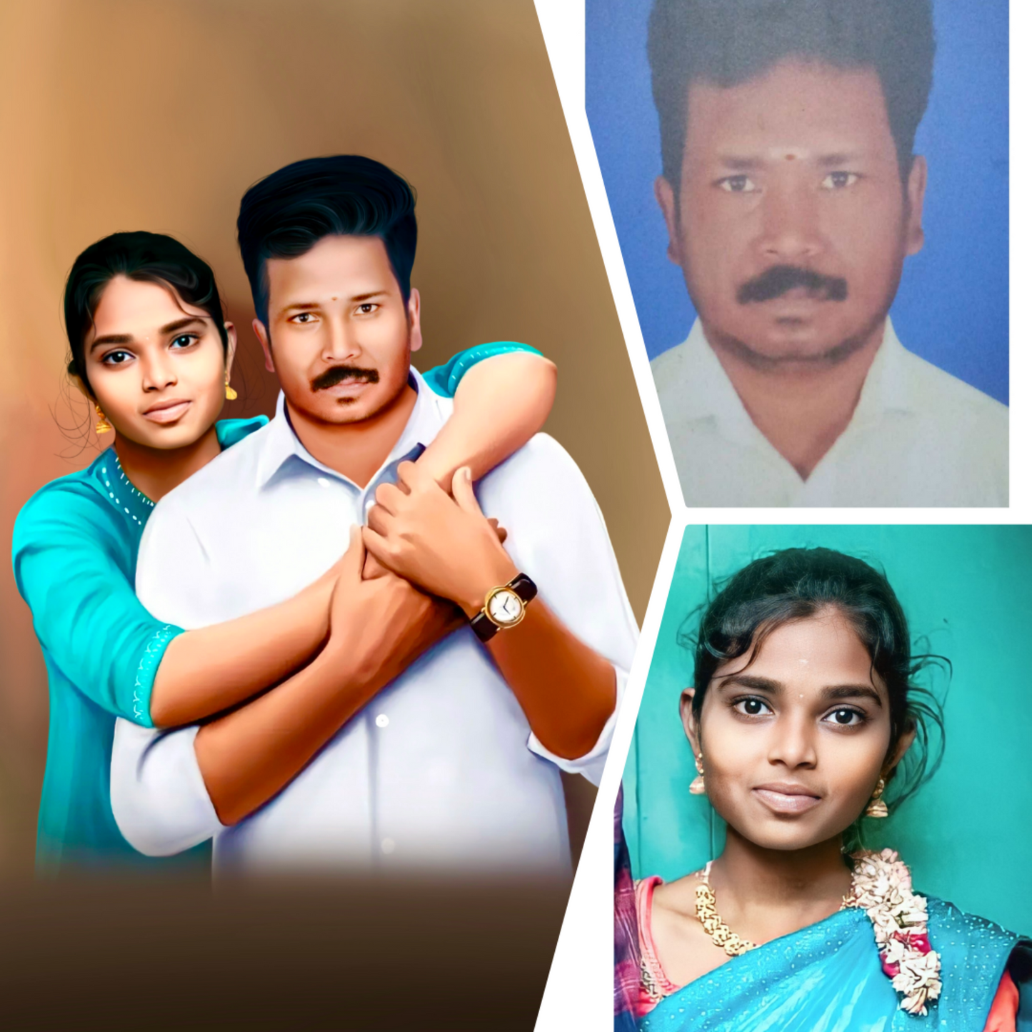 Father and Daughter Merge Art 4