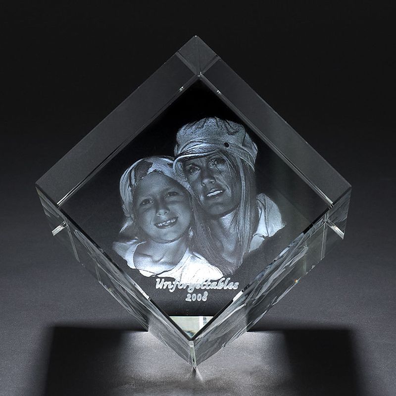 3D Crystal Photo Cube