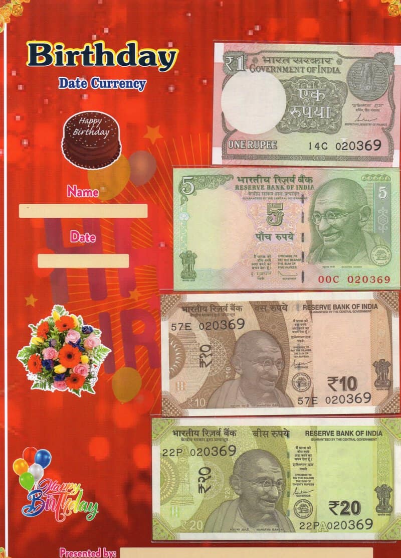 Birthday Currency Note
