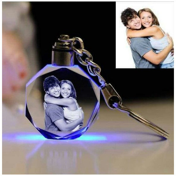 Crystal 3D Photo Keychain