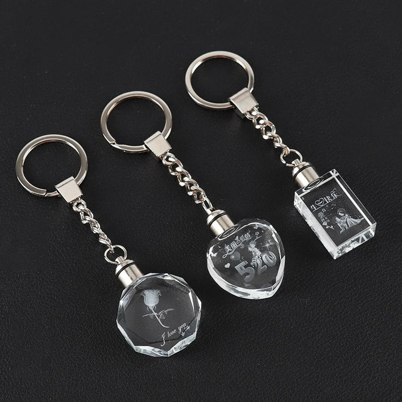 Crystal 3D Photo Keychain