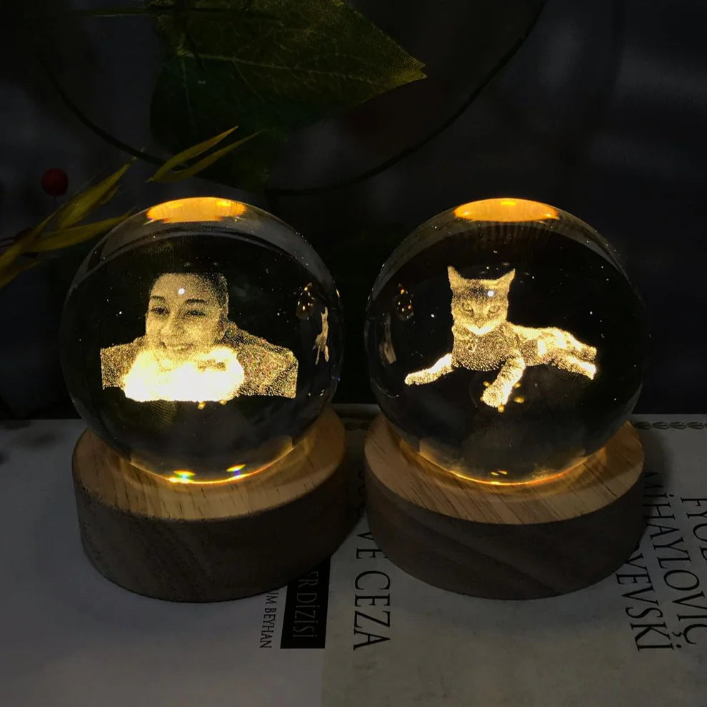 3D Crystal Ball Night lamp