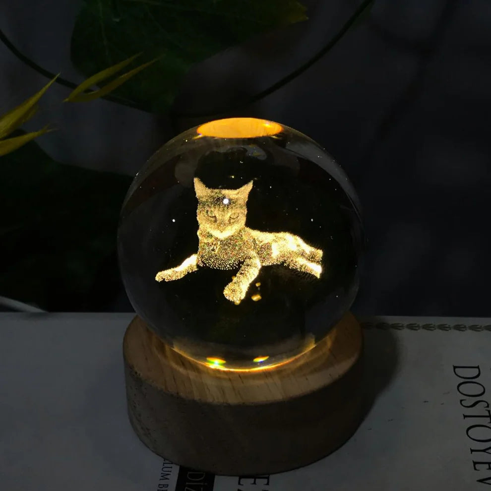 3D Crystal Ball Night lamp