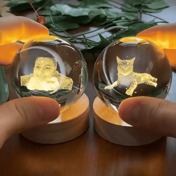 3D Crystal Ball Night lamp