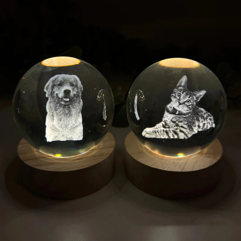 3D Crystal Ball Night lamp