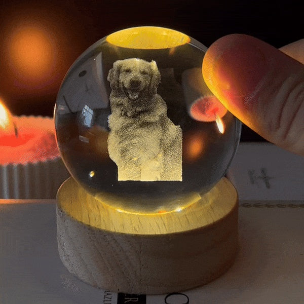 3D Crystal Ball Night lamp