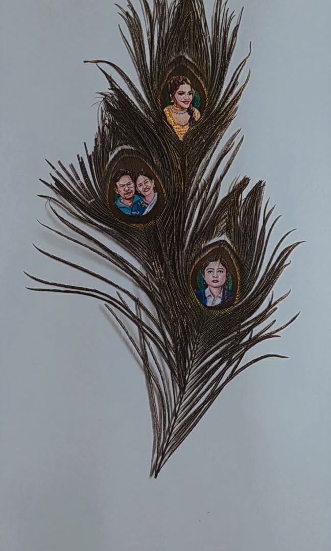 Peacock Feather Painting