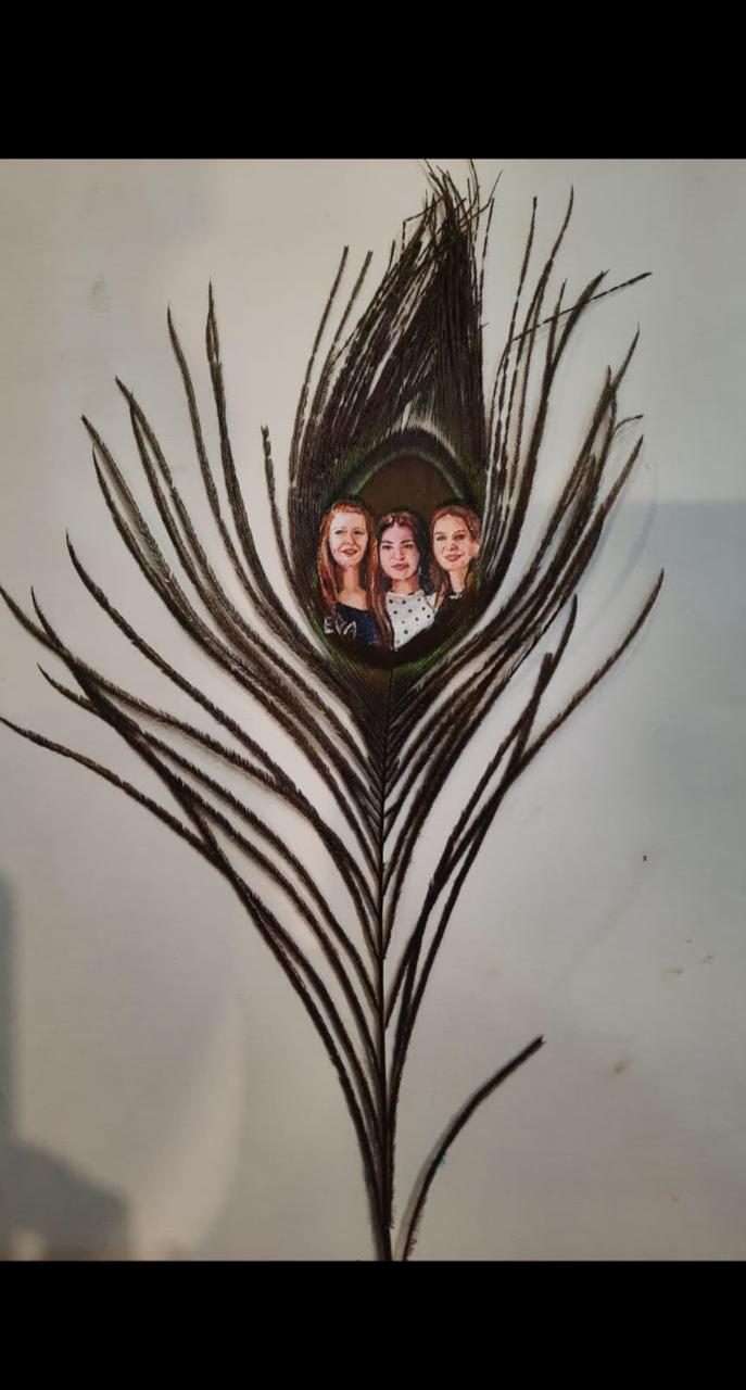 Peacock Feather Painting