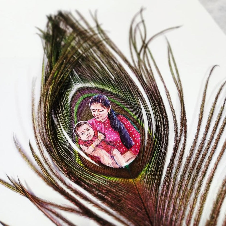 Peacock Feather Painting