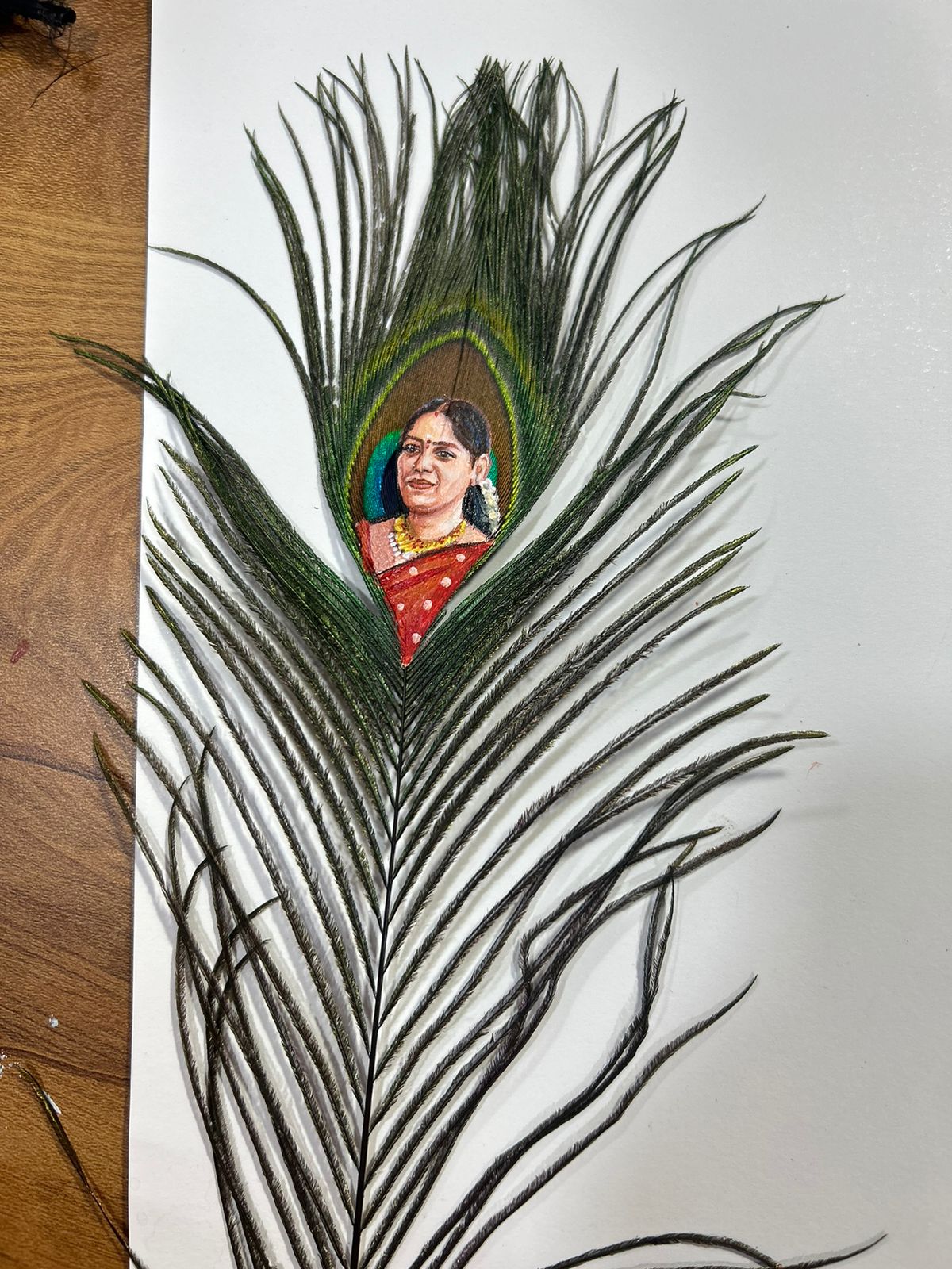 Peacock Feather Painting