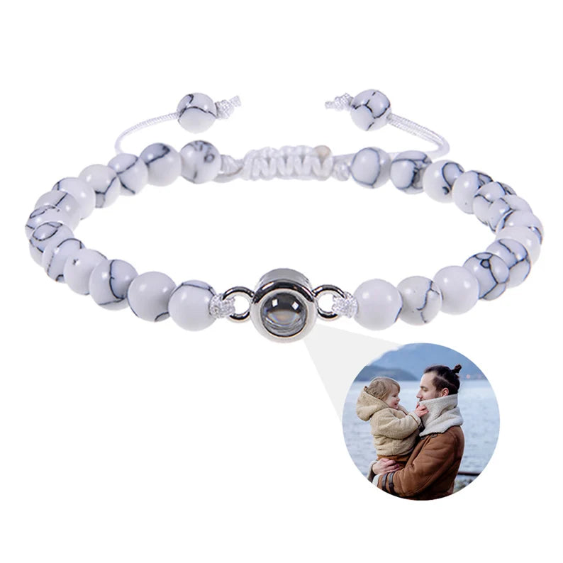 Personalised Circle Photo Projection Bracelet