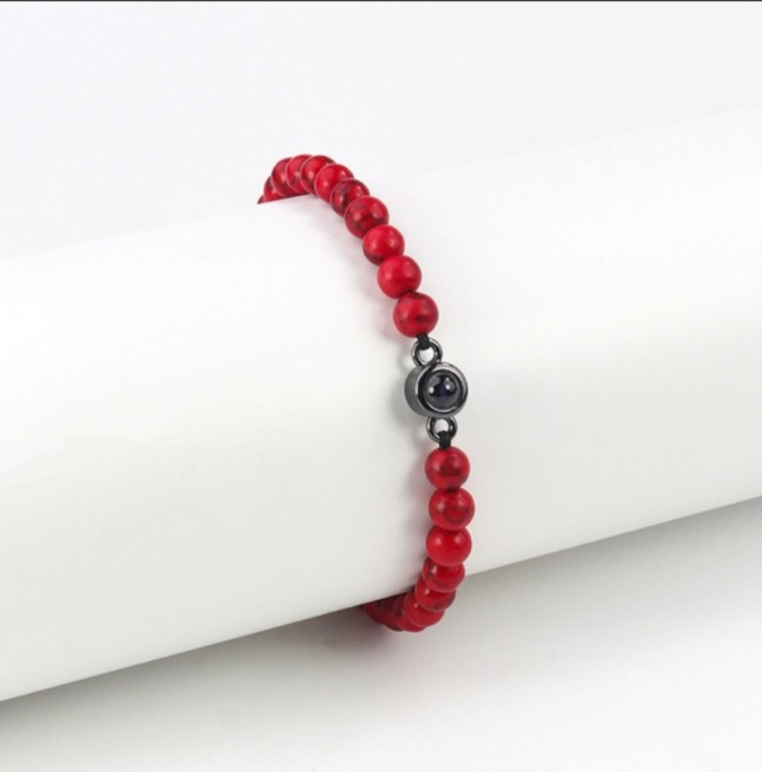 Personalised Circle Photo Projection Bracelet