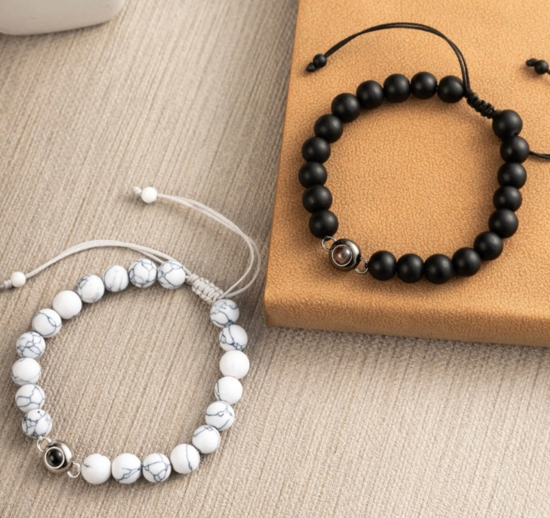 Personalised Circle Photo Projection Bracelet