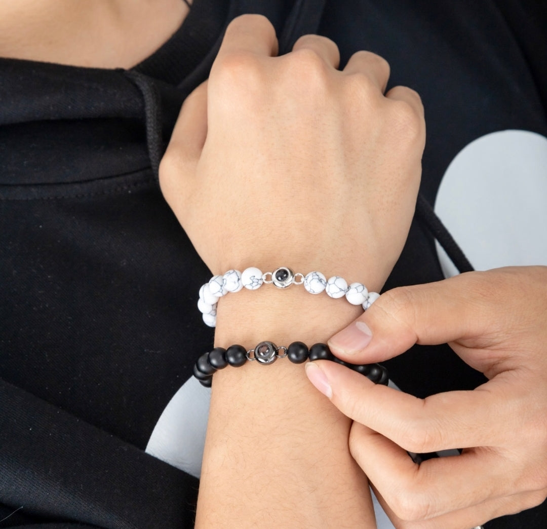 Personalised Circle Photo Projection Bracelet