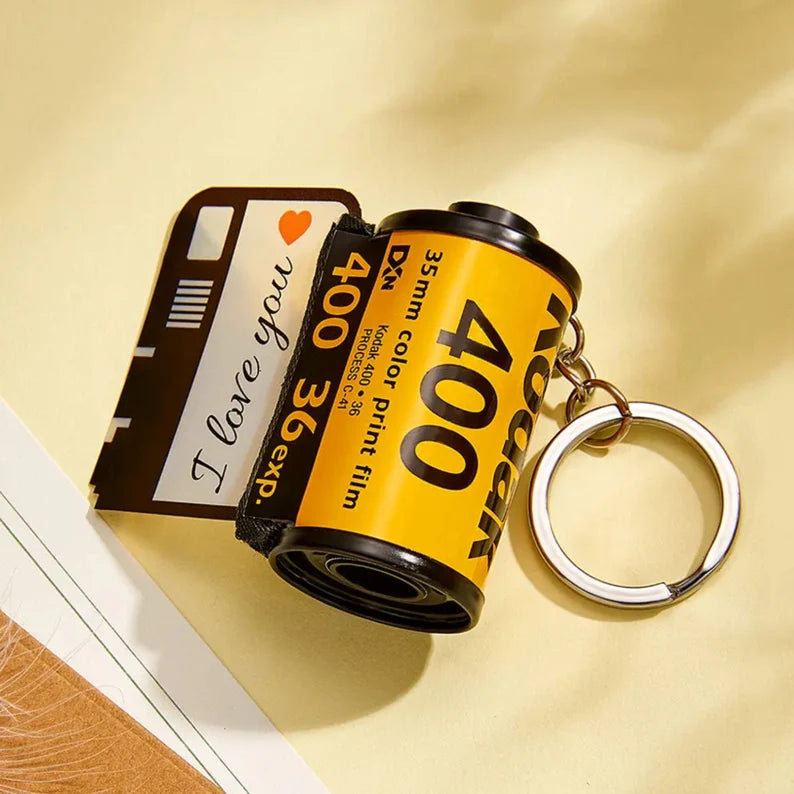 Personalized Camera Film Roll Keychain