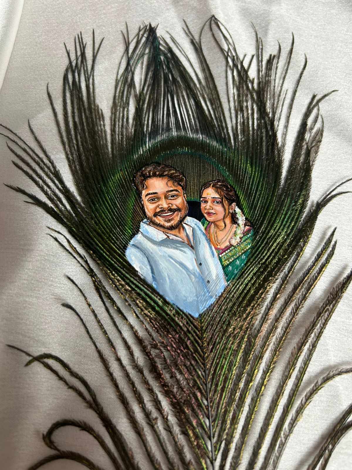 Peacock Feather Painting
