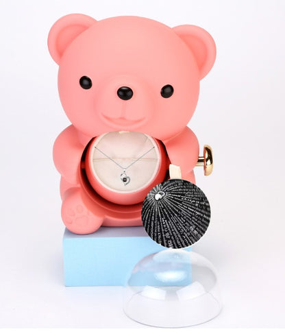 Rotating Rose Teddy Box