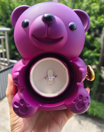 Rotating Rose Teddy Box