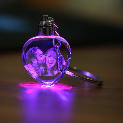 Personalized Crystal 3D Photo Keychain Gift for Loved Ones Giftify