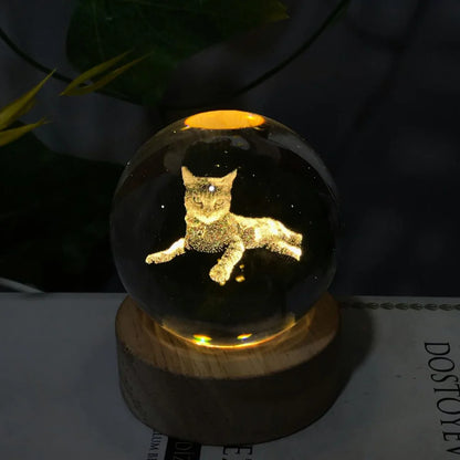 3D Crystal Ball Night lamp