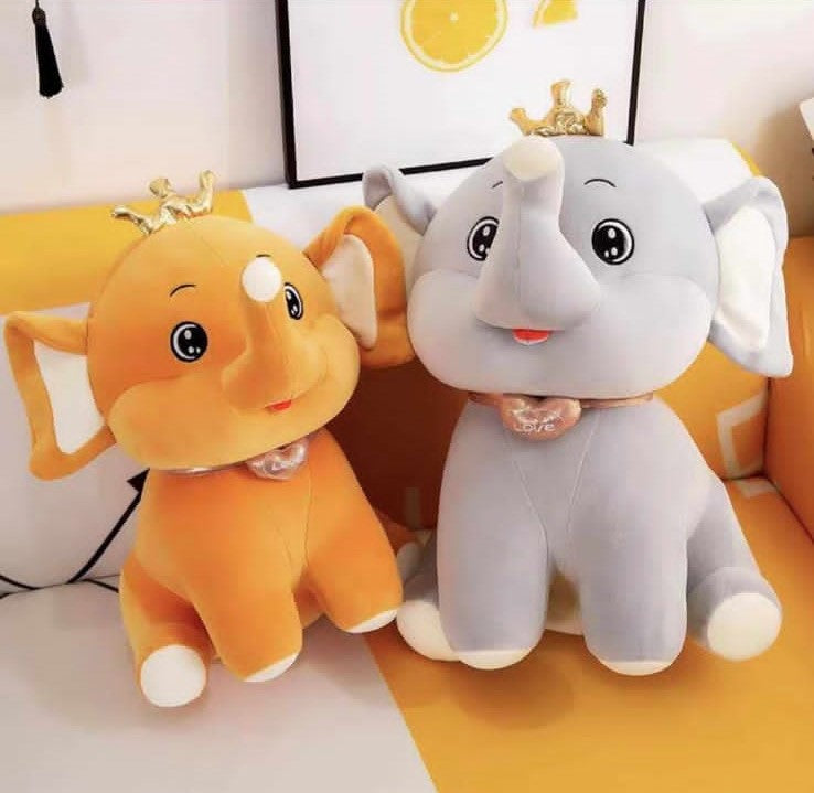 Crown Elephant Soft Toy