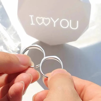 Light Sculpted "I Love You" Couple Ring