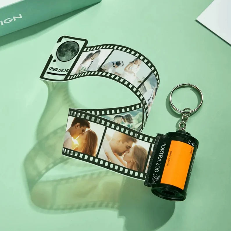 Personalized Camera Film Roll Keychain