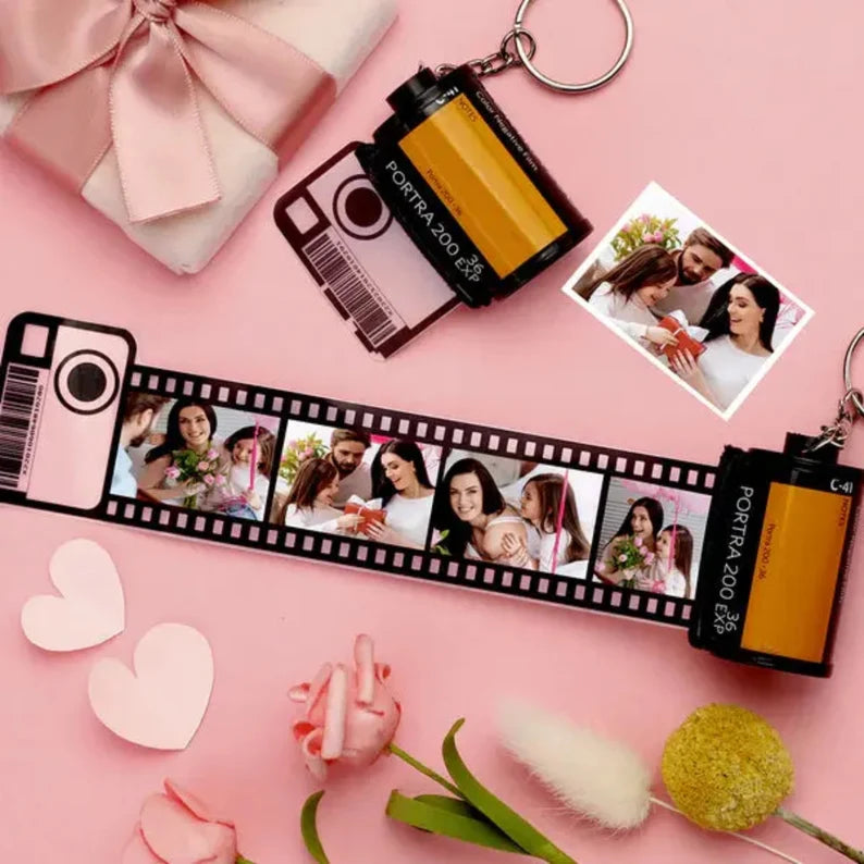 Personalized Camera Film Roll Keychain