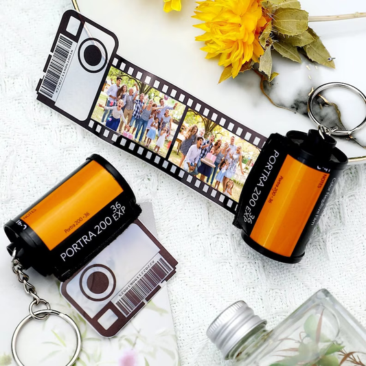 Personalized Camera Film Roll Keychain
