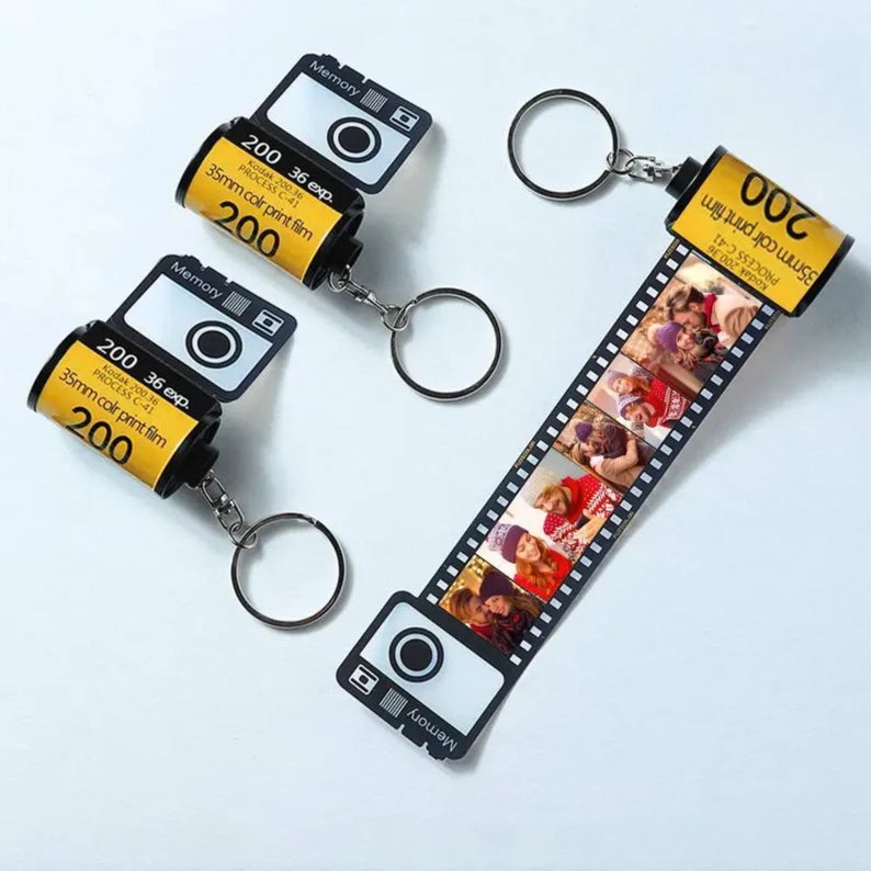 Personalized Camera Film Roll Keychain