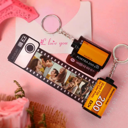 Personalized Camera Film Roll Keychain