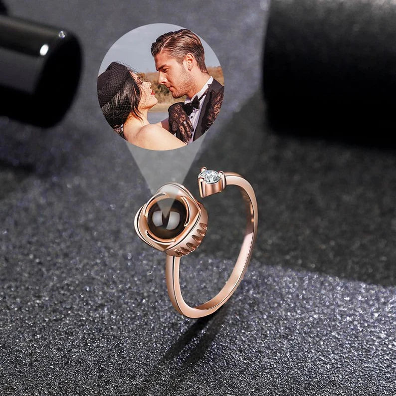 Mini Projector Ring Unveil Your Love Story with a Photo Projection Ring | Giftify