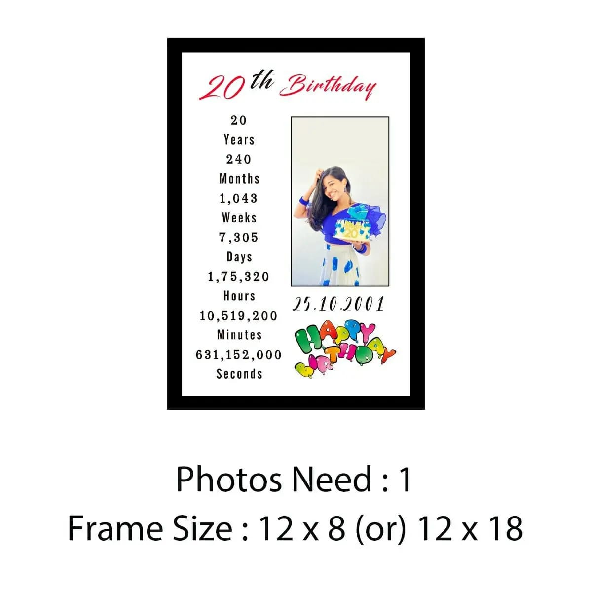 Happy Birthday Photo Frame