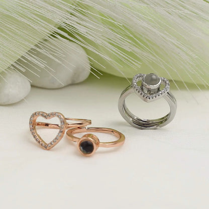 Heart Photo Projection Ring