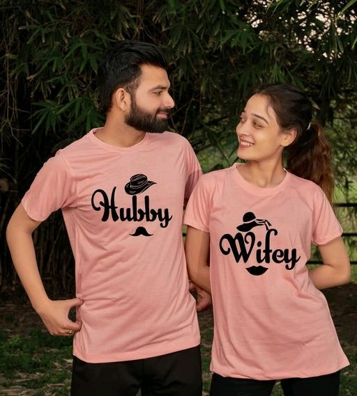 Hubby and Wifey Couple T shirts