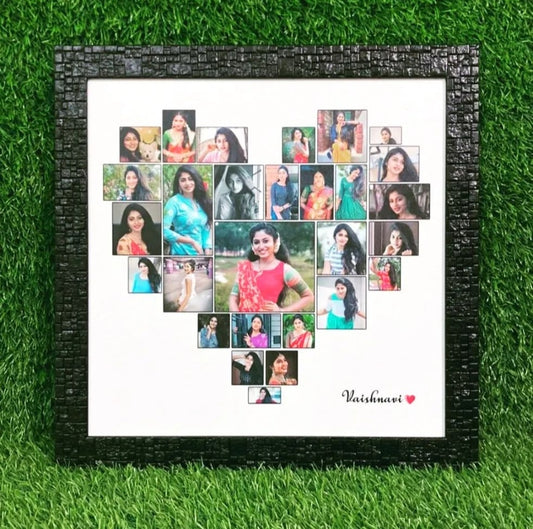 Heart Shaped Photo Collage Love Frame