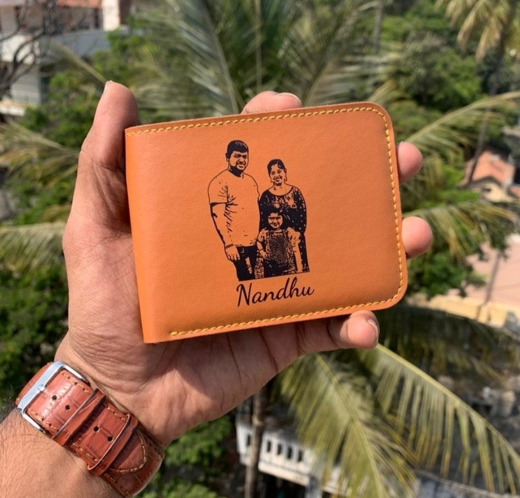 Personalized Sketch/Photo Wallet for Men