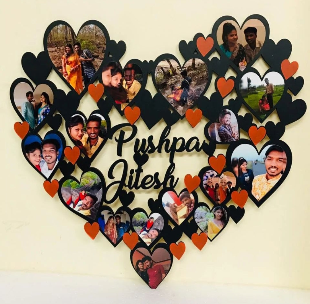 Customized Heart Shaped Love Photo Frame Giftify