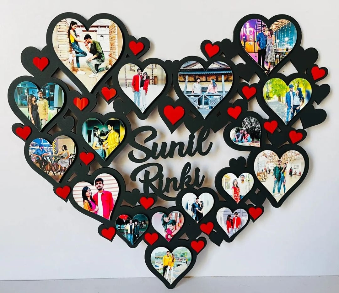 Customized Heart Shaped Love Photo Frame